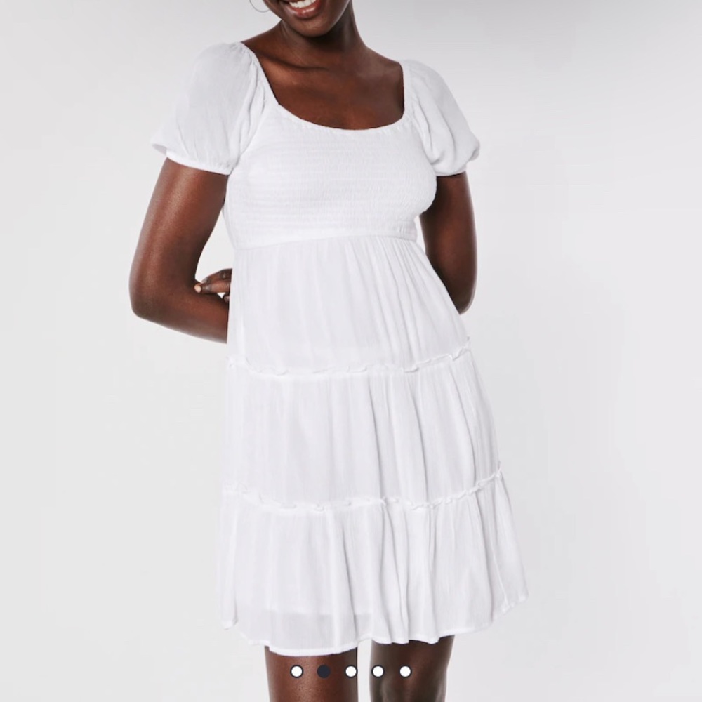 hollister woven tie back dress